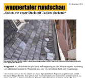 Bericht in der Wuppertaler Rundschau vom 29. Dezember 2016